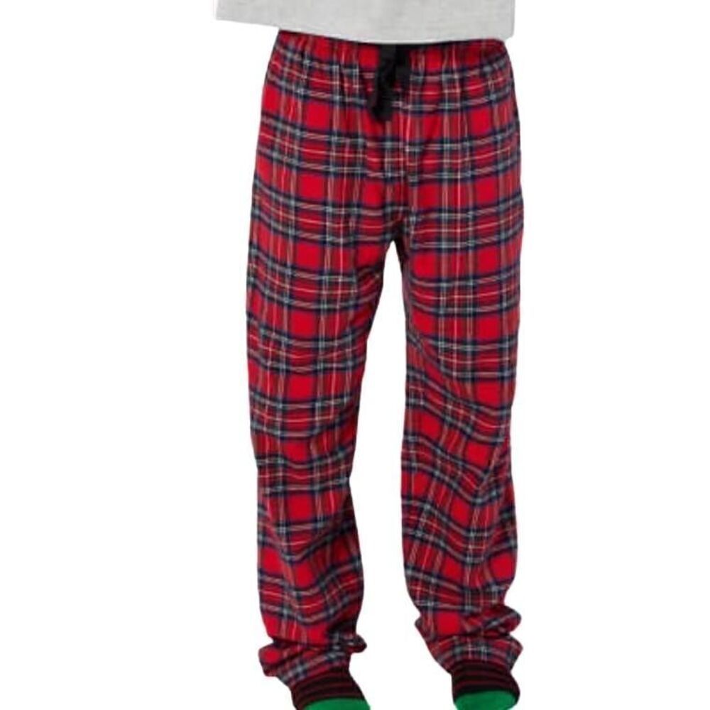 Flannel Lounge Red Plaid Pajama Pants -H - Picture 4 of 4